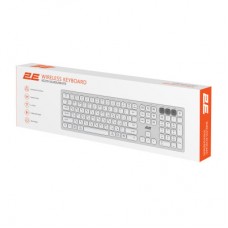 Клавіатура 2E KS270 109key Wireless UA Silver/White (2E-KS270WBWH_UA) - Фото