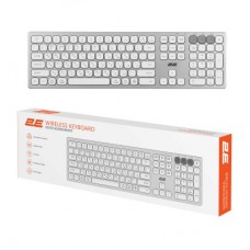 Клавіатура 2E KS270 109key Wireless UA Silver/White (2E-KS270WBWH_UA) - Фото