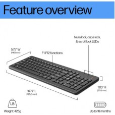 Клавіатура HP 220 Wireless UA Black (805T2AA) - Фото