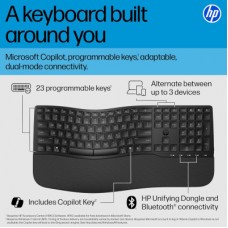 Клавіатура HP 680 Comfort Dual-Mode UA Black (8T6L8AA) - Фото
