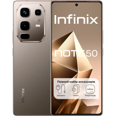 Мобільний телефон Infinix Note 50 8/256 Gb Titanium Grey (4894947066382)