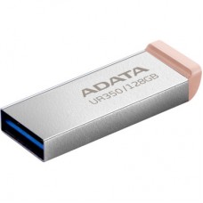 USB флешнакопичувач ADATA 128 GB UR350 Silver/Beige USB 3.2 (UR350-128G-RSR/BG) - Фото