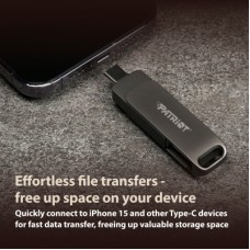USB флеш накопитель Patriot 128GB Rage R550 Matte Black USB 3.2/Type-C (PE128GR550DSAD) - Фото