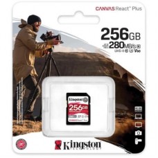 Карта памяти Kingston 256GB SDXC class 10 UHS-II U3 Canvas React Plus (SDR2V6/256GB) - Фото