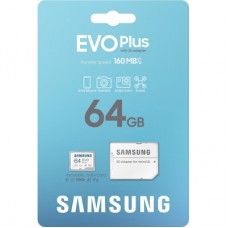 Картка пам'яті Samsung 64 GB microSD class 10 UHS-I U3 V30 A2 EVO Plus (MB-MC64SA/EU) - Фото