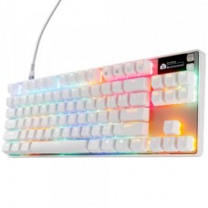 Клавиатура SteelSeries Apex Pro TKL Gen 3 HyperMagnetic OmniPoint 3.0 OLED USB UA White (64898) - Фото