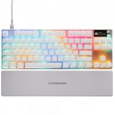 Клавиатура SteelSeries Apex Pro TKL Gen 3 HyperMagnetic OmniPoint 3.0 OLED USB UA White (64898) - Фото