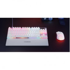 Клавиатура SteelSeries Apex Pro TKL Gen 3 HyperMagnetic OmniPoint 3.0 OLED USB UA White (64898) - Фото