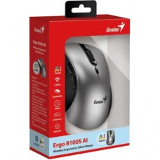 Мышка Genius Ergo 8100S AI Silent Wireless Grey (31030040404) - Фото