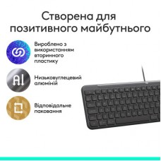 Клавіатура Logitech Signature Slim K620 for Business USB-C UA Graphite (920-013333) - Фото