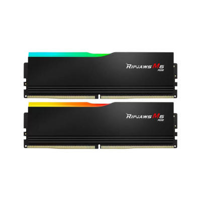 Модуль памяти для компьютера DDR5 32GB (2x16GB) 6000 MHz Ripjaws M5 RGB Black G.Skill (F5-6000J3636F16GX2-RM5RK)