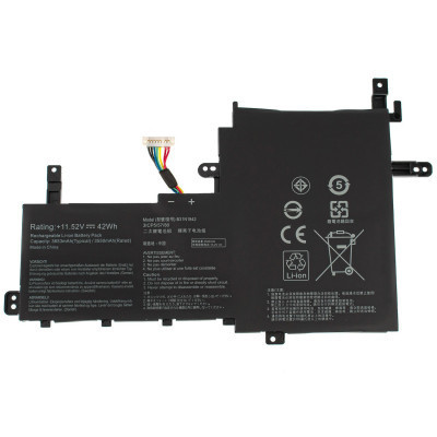 Акумулятор для ноутбука Asus X531 B31N1842, 3653 mAh (42Wh), 3cell, 11.52V, Li-Pol AlSoft (A47863)