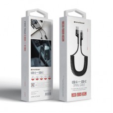 Дата кабель USB 2.0 AM to USB-C 1.0m Spiral 2.4A black Armorstandart (ARM75390) Дата кабель USB 2.0 AM to USB-C 1.0m Spiral 2.4A black Armorstandart (ARM75390) - Фото