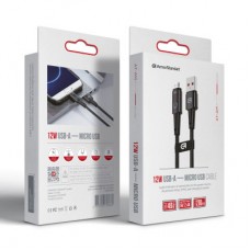 Дата кабель USB 2.0 AM to Micro 5P 1.2m 12W black Armorstandart (ARM75866) - Фото