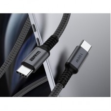 Дата кабель USB-C to USB-C 1.0m PD 100W black-grey Armorstandart (ARM69370) - Фото