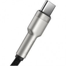 Дата кабель USB 3.1 AM to Type-C 0.25m CAKF 6.0A 66W Cafule Series Metal Data Cable Black Baseus (CAKF000001) - Фото