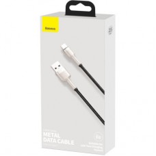 Дата кабель USB 3.1 AM to Type-C 0.25m CAKF 6.0A 66W Cafule Series Metal Data Cable Black Baseus (CAKF000001) - Фото