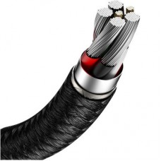 Дата кабель USB 3.1 AM to Type-C 0.25m CAKF 6.0A 66W Cafule Series Metal Data Cable Black Baseus (CAKF000001) - Фото