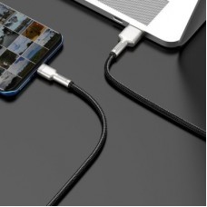 Дата кабель USB 3.1 AM to Type-C 0.25m CAKF 6.0A 66W Cafule Series Metal Data Cable Black Baseus (CAKF000001) - Фото