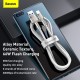 Дата кабель USB 3.1 AM to Type-C 2.0m CAKF 6.0A 66W Cafule Series Metal Data Cable White Baseus (CAKF000202) Дата кабель USB 3.1 AM to Type-C 2.0m CAKF 6.0A 66W Cafule Series Metal Data Cable White Baseus (CAKF000202)
