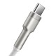Дата кабель USB 3.1 AM to Type-C 2.0m CAKF 6.0A 66W Cafule Series Metal Data Cable White Baseus (CAKF000202) Дата кабель USB 3.1 AM to Type-C 2.0m CAKF 6.0A 66W Cafule Series Metal Data Cable White Baseus (CAKF000202)