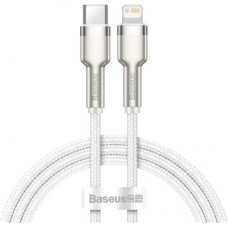 Дата кабель USB-C to Lightning 2.0m Cafule Metal PD 20W white Baseus (CATLJK-B02)