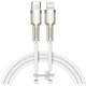 Дата кабель USB-C to Lightning 1.0m Cafule Metal PD 20W white Baseus (CATLJK-A02)