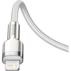 Дата кабель USB-C to Lightning 1.0m Cafule Metal PD 20W white Baseus (CATLJK-A02) - Фото