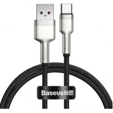 Дата кабель USB 2.0 AM to USB-C 1.0m Cafule Metal 66W black Baseus (CAKF000101)