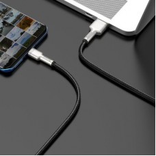 Дата кабель USB 2.0 AM to USB-C 1.0m Cafule Metal 66W black Baseus (CAKF000101) - Фото