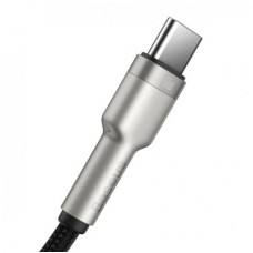 Дата кабель USB 2.0 AM to USB-C 1.0m Cafule Metal 66W black Baseus (CAKF000101) - Фото