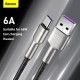 Дата кабель USB 2.0 AM to USB-C 1.0m Cafule Metal 66W black Baseus (CAKF000101) Дата кабель USB 2.0 AM to USB-C 1.0m Cafule Metal 66W black Baseus (CAKF000101)