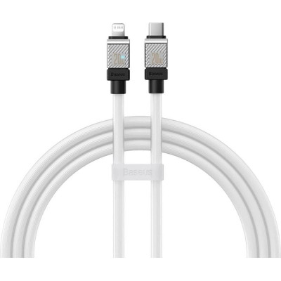 Дата кабель USB-C to Lightning 2.0m CoolPlay Fast Charging 20W white Baseus (CAKW000102)