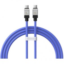 Дата кабель USB-C to USB-C 1.0m CoolPlay Fast Charging 100W blue Baseus (CAKW000203)