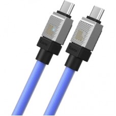 Дата кабель USB-C to USB-C 1.0m CoolPlay Fast Charging 100W blue Baseus (CAKW000203) - Фото