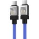 Дата кабель USB-C to USB-C 1.0m CoolPlay Fast Charging 100W blue Baseus (CAKW000203) Дата кабель USB-C to USB-C 1.0m CoolPlay Fast Charging 100W blue Baseus (CAKW000203)