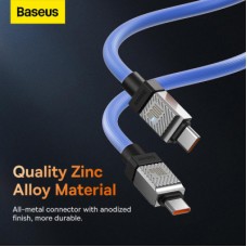 Дата кабель USB-C to USB-C 1.0m CoolPlay Fast Charging 100W blue Baseus (CAKW000203) - Фото