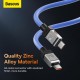 Дата кабель USB-C to USB-C 1.0m CoolPlay Fast Charging 100W blue Baseus (CAKW000203) Дата кабель USB-C to USB-C 1.0m CoolPlay Fast Charging 100W blue Baseus (CAKW000203)