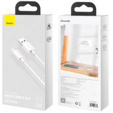 Дата кабель USB 2.0 AM to Micro 5P Simple WisdomKit (2PCS) 1.5m 2.1A white Baseus (TZCAMZJ-02) - Фото