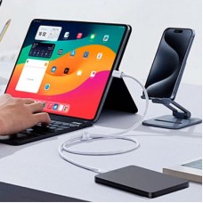 Дата кабель USB-C to USB-C 1.8m Superior USB4 Fast Charging 240W moon white Baseus (P10365200211-05) - Фото