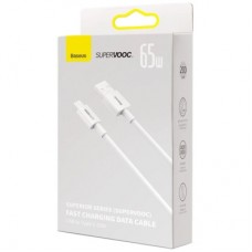 Дата кабель USB 2.0 AM to USB-C 2.0m Superior Fast Charging 60W white Baseus (CAYS001002) - Фото