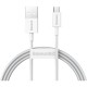 Дата кабель USB 2.0 AM to Micro 5P 1.0m 2A white Baseus (CAMYS-02)