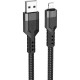 Дата кабель USB 2.0 AM to Lightning 1.2m 2.4A nylon aluminum U110 black HOCO (6931474770561) Дата кабель USB 2.0 AM to Lightning 1.2m 2.4A nylon aluminum U110 black HOCO (6931474770561)