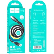 Дата кабель USB 2.0 AM to Lightning 1.2m 2.4A nylon aluminum U110 black HOCO (6931474770561) Дата кабель USB 2.0 AM to Lightning 1.2m 2.4A nylon aluminum U110 black HOCO (6931474770561) - Фото