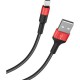 Дата кабель USB 2.0 AM to USB-C 1.0m 2A 18W nylon X26 black+red HOCO (6957531080251)