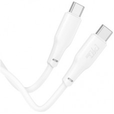 Дата кабель USB-C to USB-C 2.0m 100 W TPE X93 white HOCO (6931474790729) - Фото