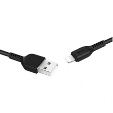 Дата кабель USB 2.0 AM to Lightning 1.0m 2.4A PVC TPE X20 black HOCO (6957531068808) - Фото