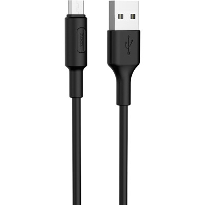 Дата кабель USB 2.0 AM to Micro 5P 1.0m 2 A PVC X25 black HOCO (6957531080121)