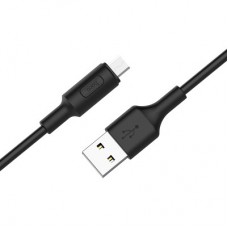 Дата кабель USB 2.0 AM to Micro 5P 1.0m 2 A PVC X25 black HOCO (6957531080121) - Фото