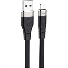 Дата кабель USB 2.0 AM to Lightning 1.0m 2.4A silicone X53 black HOCO (6931474738059) - Фото